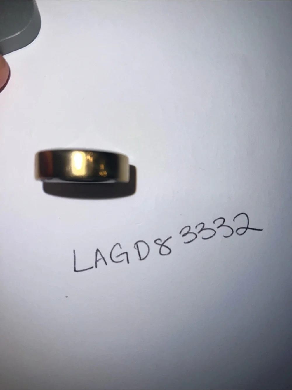 Gold Oura Ring 4, Size 13, with Charging Port